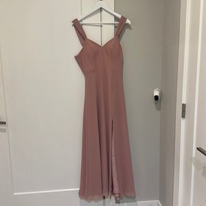 Azazie bridesmaids dress in the color Dusty Rose